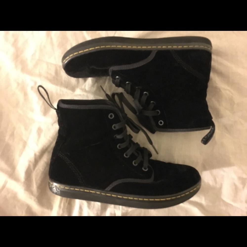 Velvet dr. martens shoe